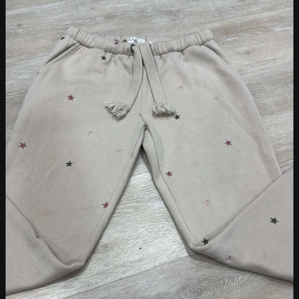 Vintage Havana Beige Star Pattern Joggers